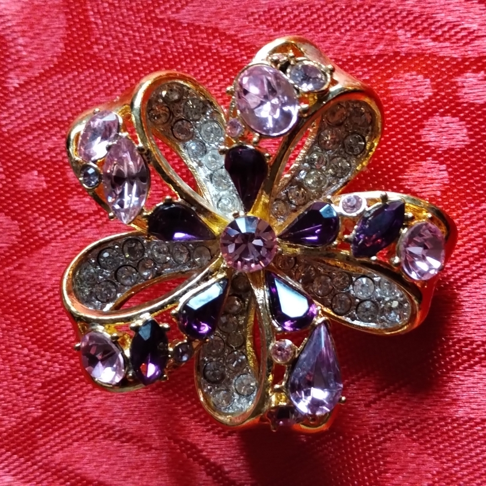 Nolan Miller Signed Flower Brooch